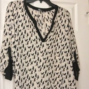 3/4 Sleeve Cat Lover’s Dress Top 🐈